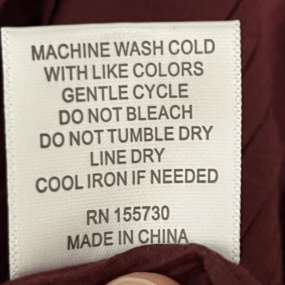 Laura Ashley Womens Puff Sleeve Blouse L Maroon Ruffle Dark Cottage Victorian - Picture 6 of 6